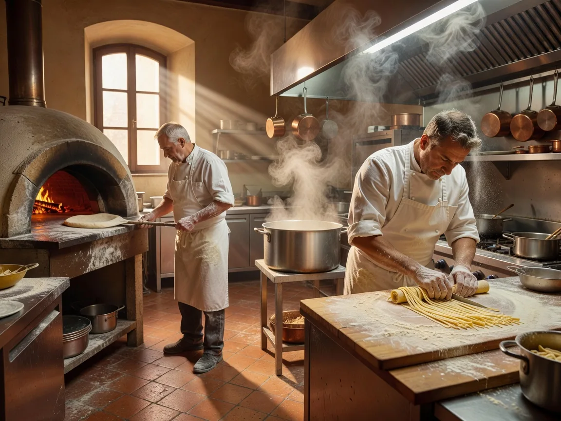 Italian restaurant and grill kitchen