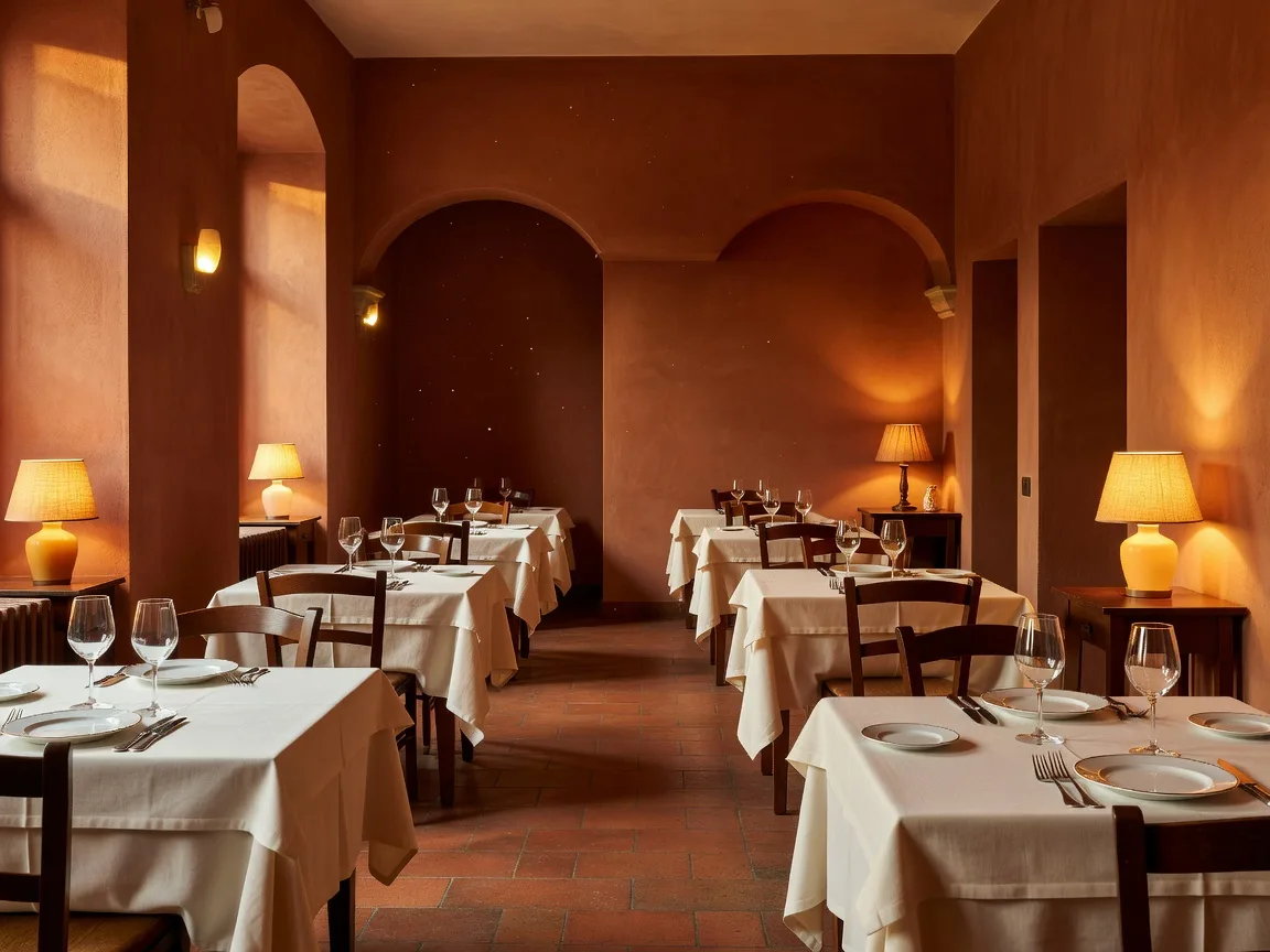 Dining room at golden hour