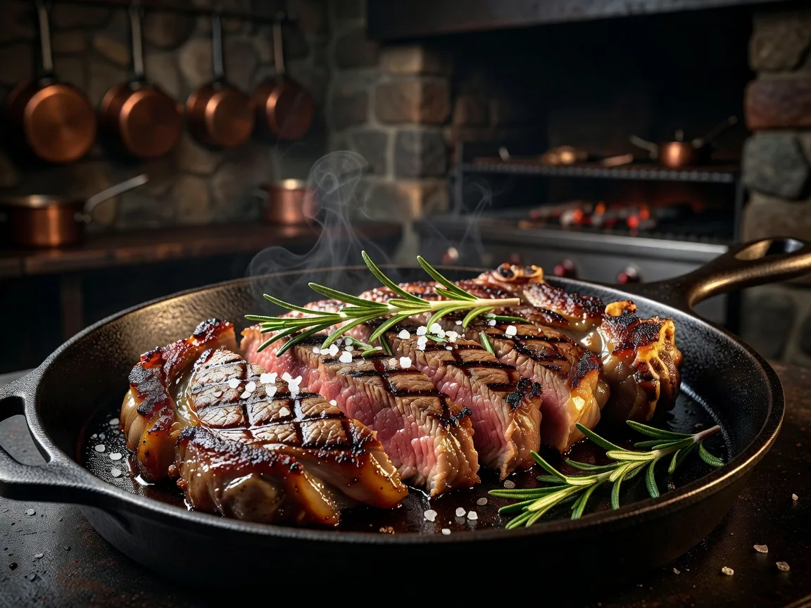 Wood-grilled steak